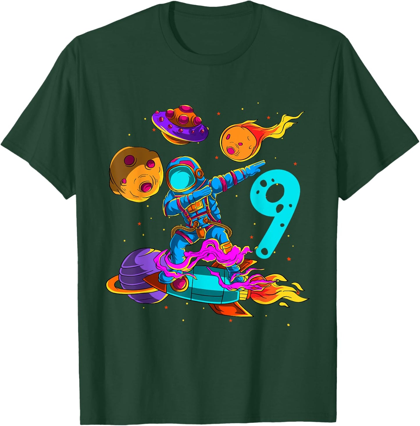 9 years Birthday Boys Astronaut 9th Birthday Boys Astronaut T-Shirt - T-Shirt | Forest