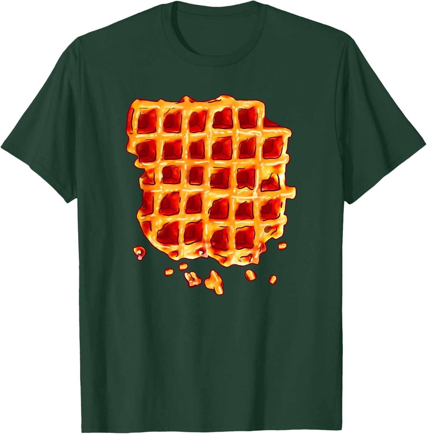 Belgian Waffle Syrup Breakfast Food Snack Waffle Lover Gift T-Shirt - T-Shirt | Forest