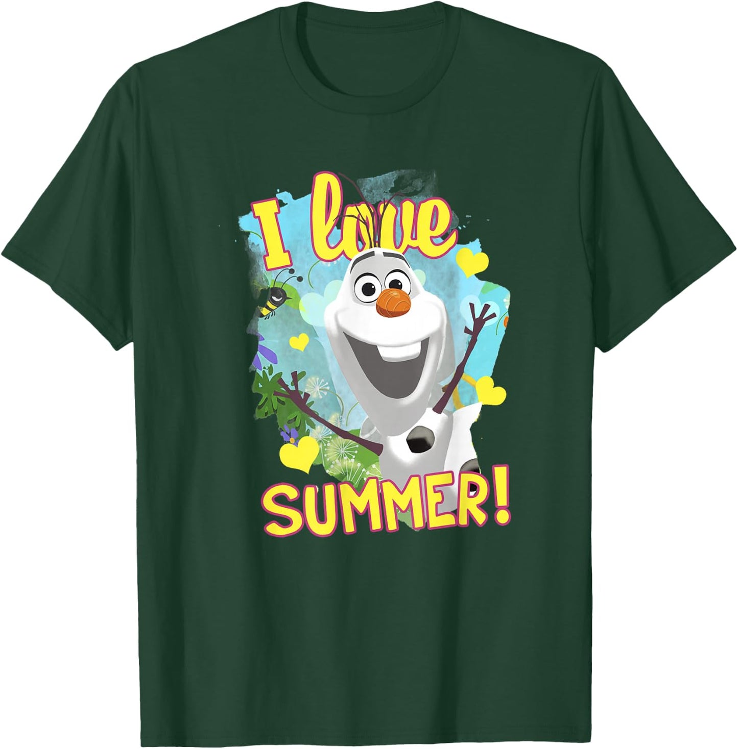 Disney Frozen Olaf I Love Summer Vignette Holiday Poster T-Shirt - T-Shirt | Forest