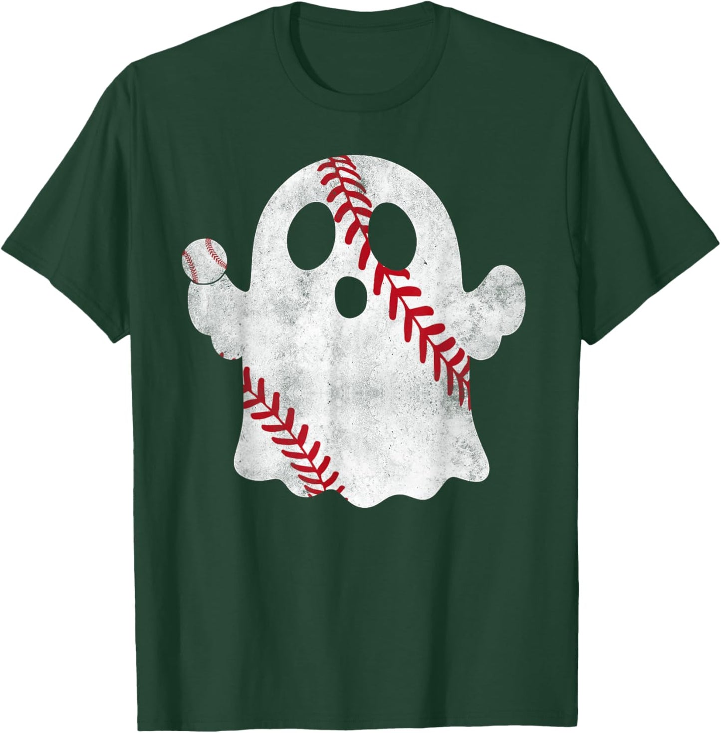 Baseball Ghost Baseball Lover Halloween Baseball Player T-Shirt - T-Shirt | Forest