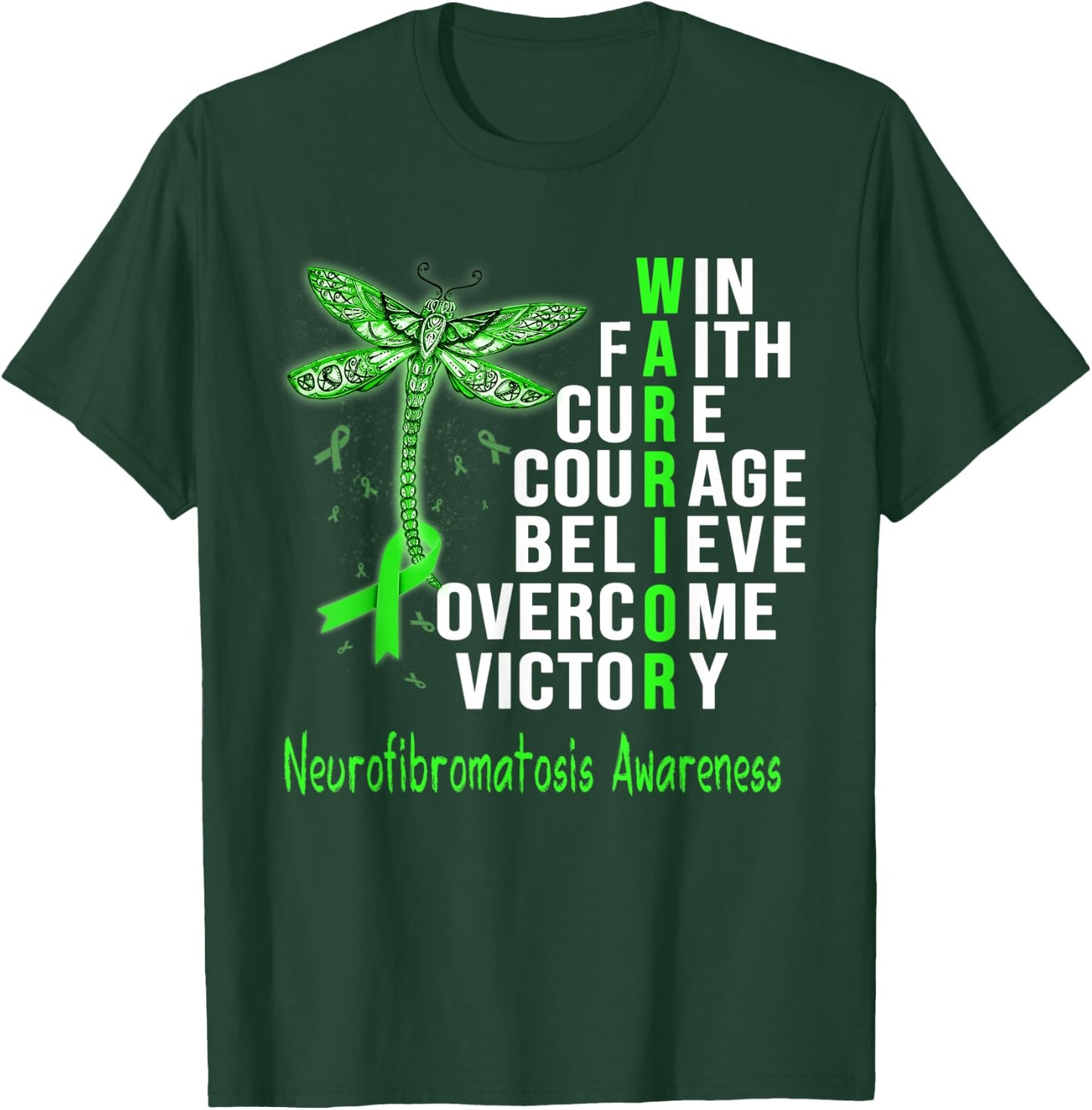 Neurofibromatosis Warrior Neurofibromatosis Awareness T-Shirt - T-Shirt | Forest