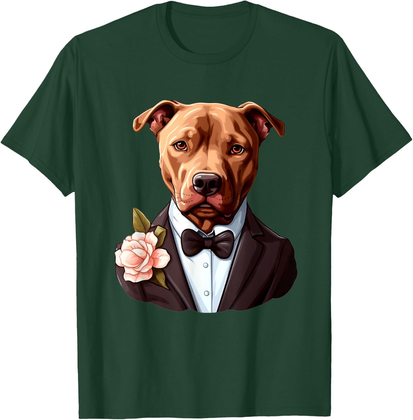 Pitbull Wedding Bride Groom Pet Dog Owners Lovers Wedding Women T-Shirt - T-Shirt | Forest