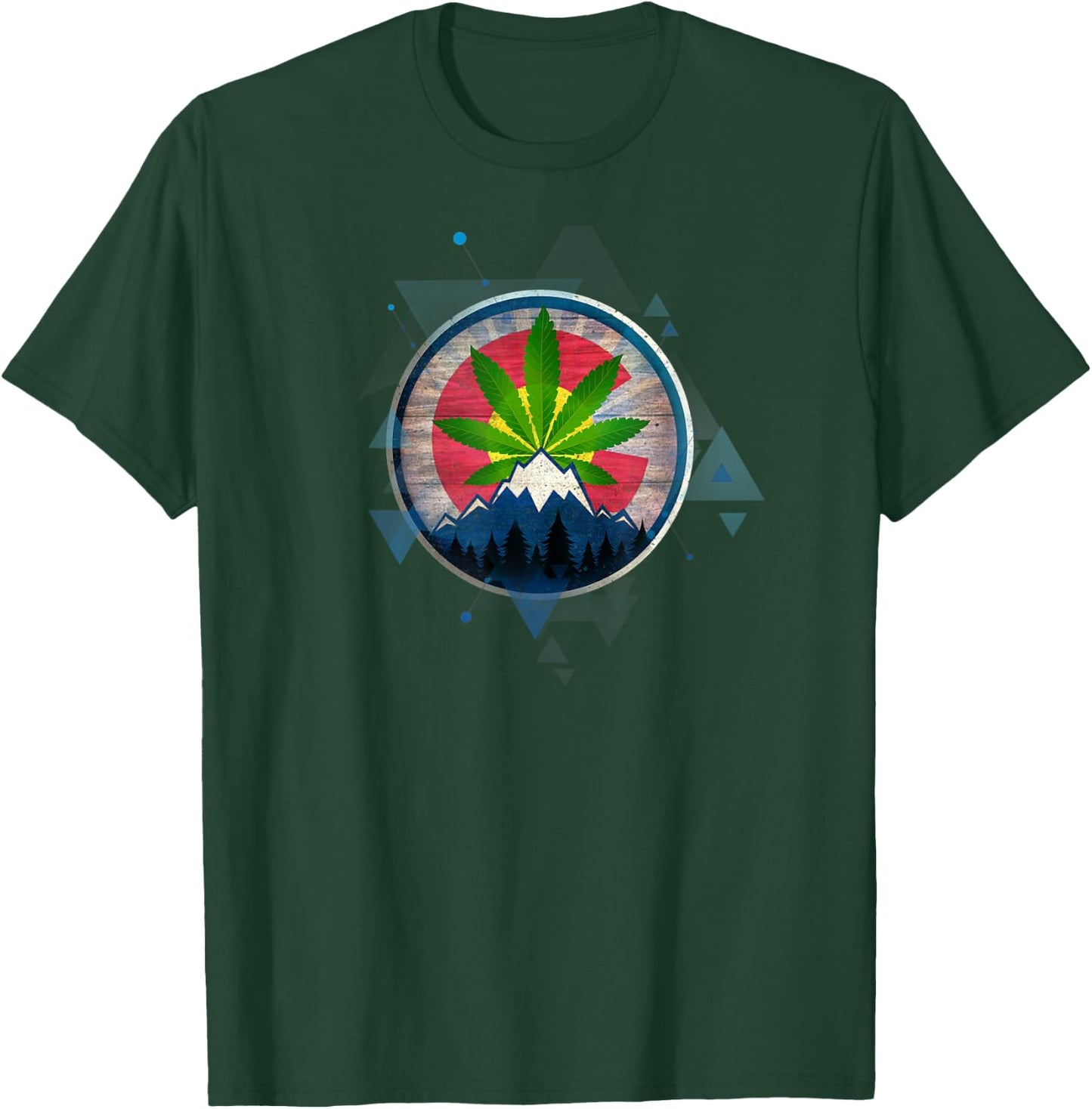 Colorado Weed Leaf Marijuana Pot T-Shirt - T-Shirt | Forest