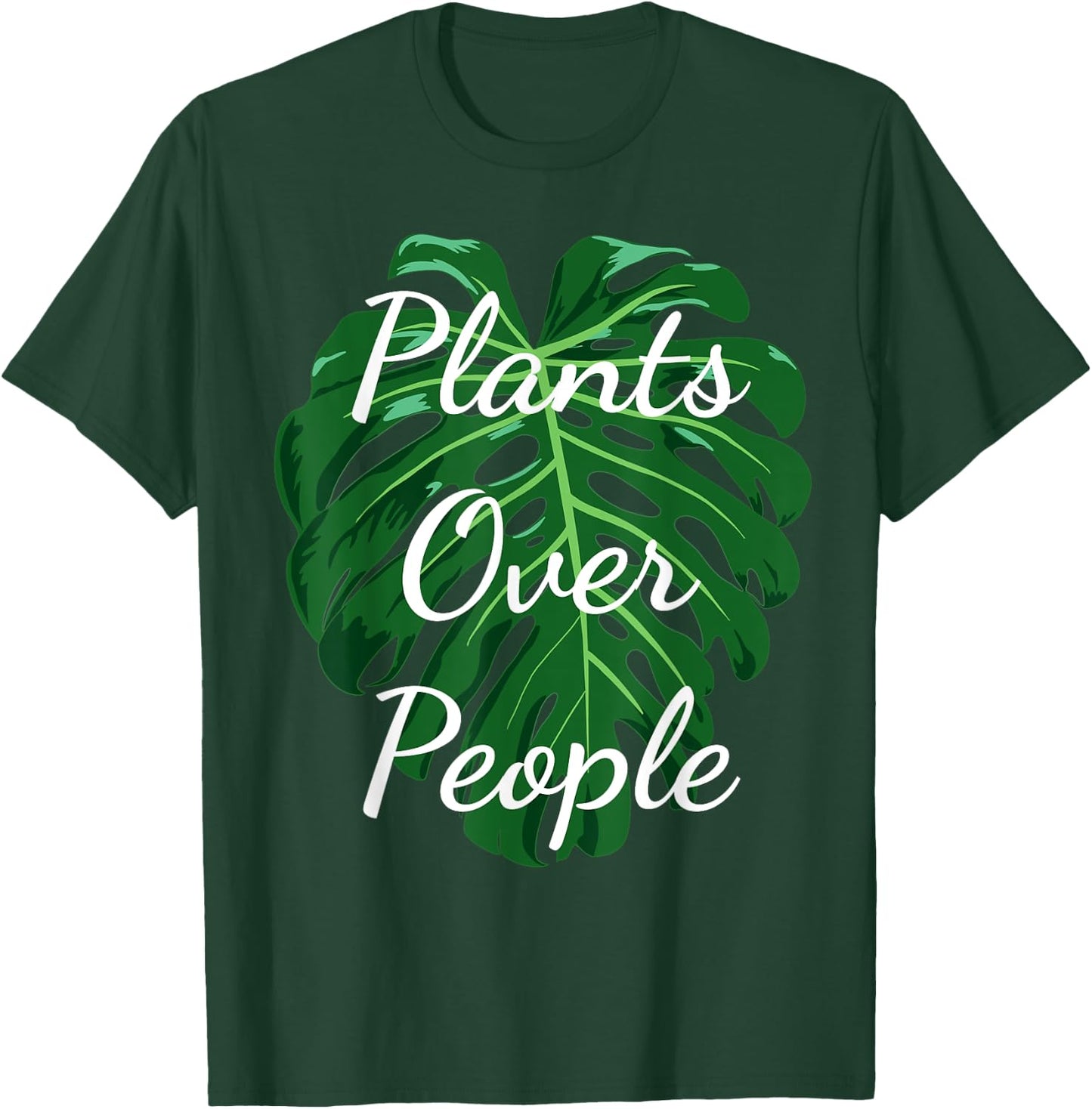 Funny monstera adansonii plants over people monstera leaf T-Shirt - T-Shirt | Forest