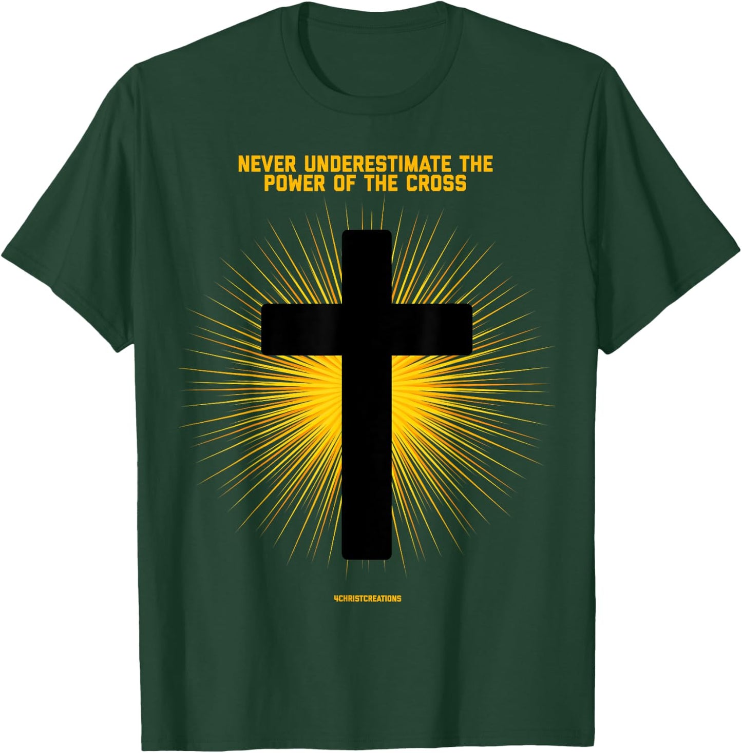 Never Underestimate Christian Faith Cross Jesus Christ T-Shirt - T-Shirt | Forest