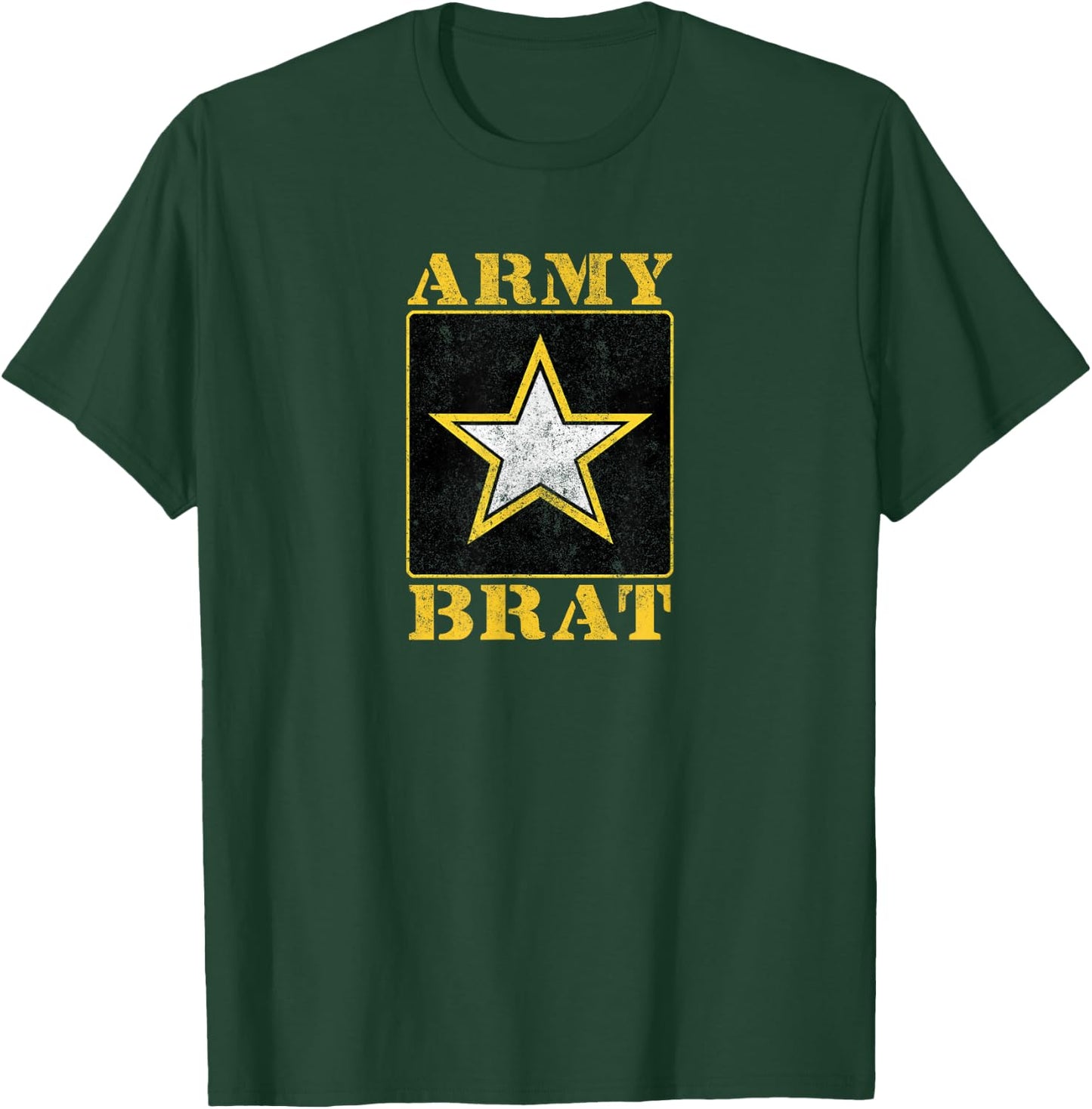 Military Themed Playful Patriotic United States Army Brat T-Shirt - T-Shirt | Forest