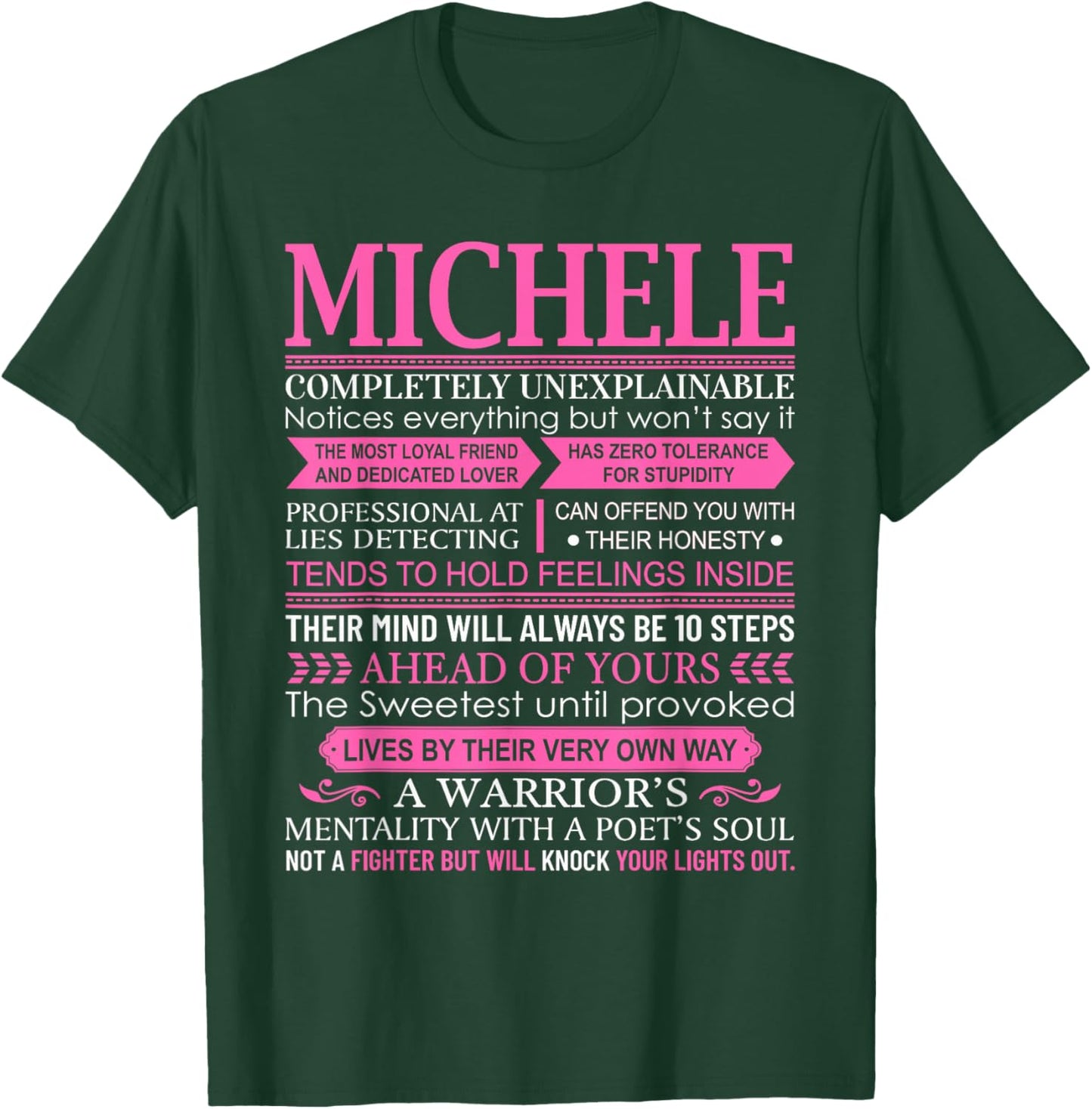 Michele First Name Shirt - Personalized Name Michele T-Shirt - T-Shirt | Forest