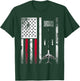 Vintage Airplane USA Flag Aviation Gift Pilot Veteran Men T-Shirt - T-Shirt | Forest
