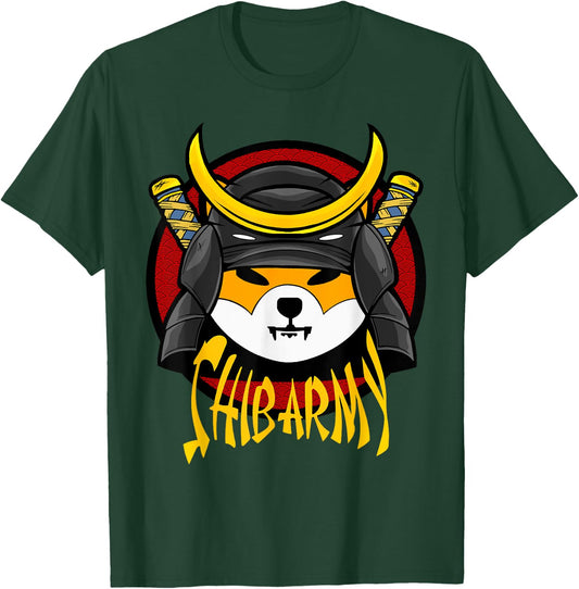 SHIB ARMY Crypto Samurai Shiba Inu coin T-Shirt - T-Shirt | Forest