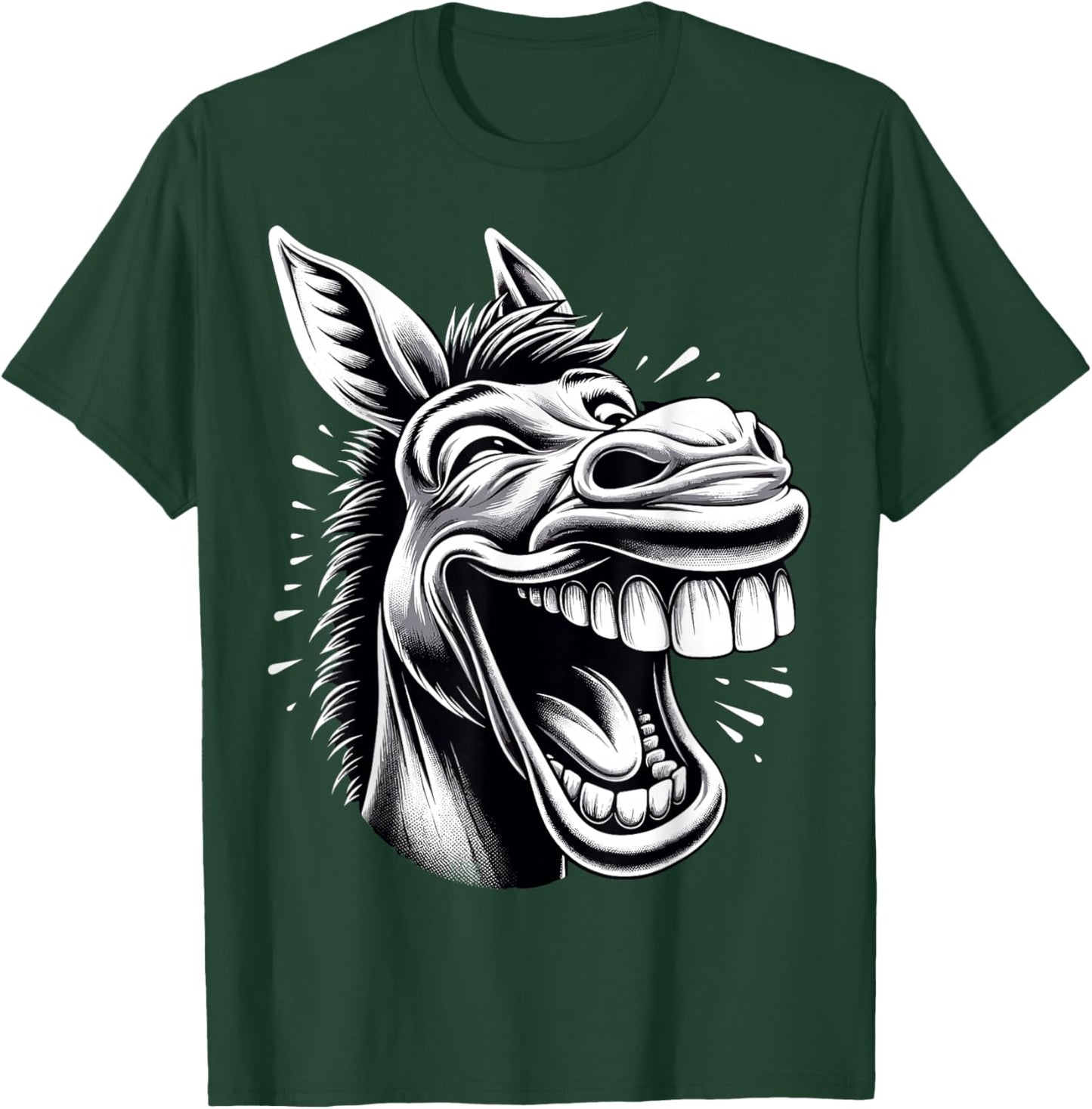Funny Laughing Donkey T-Shirt - T-Shirt | Forest