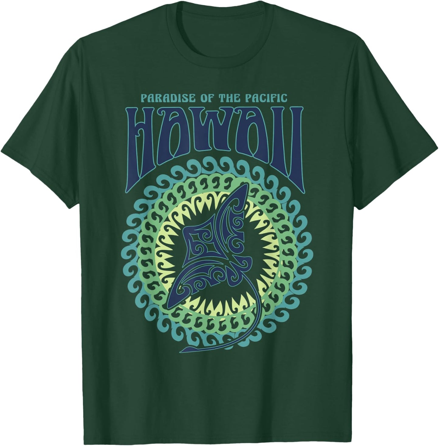 Hawaiian Stingray, Hawaii shirt for tourist, Tribal shirt T-Shirt - T-Shirt | Forest