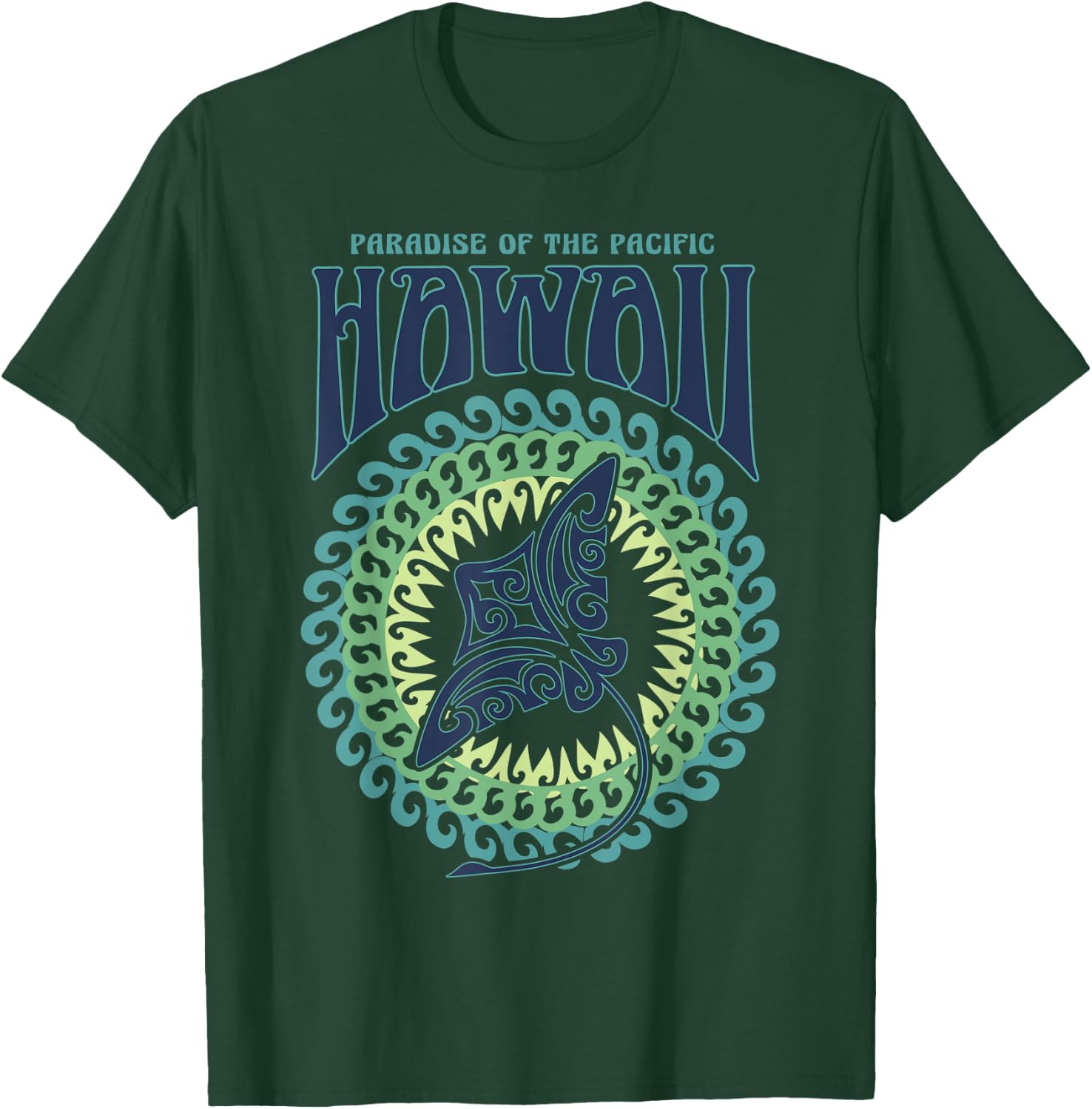 Hawaiian Stingray, Hawaii shirt for tourist, Tribal shirt T-Shirt - T-Shirt | Forest