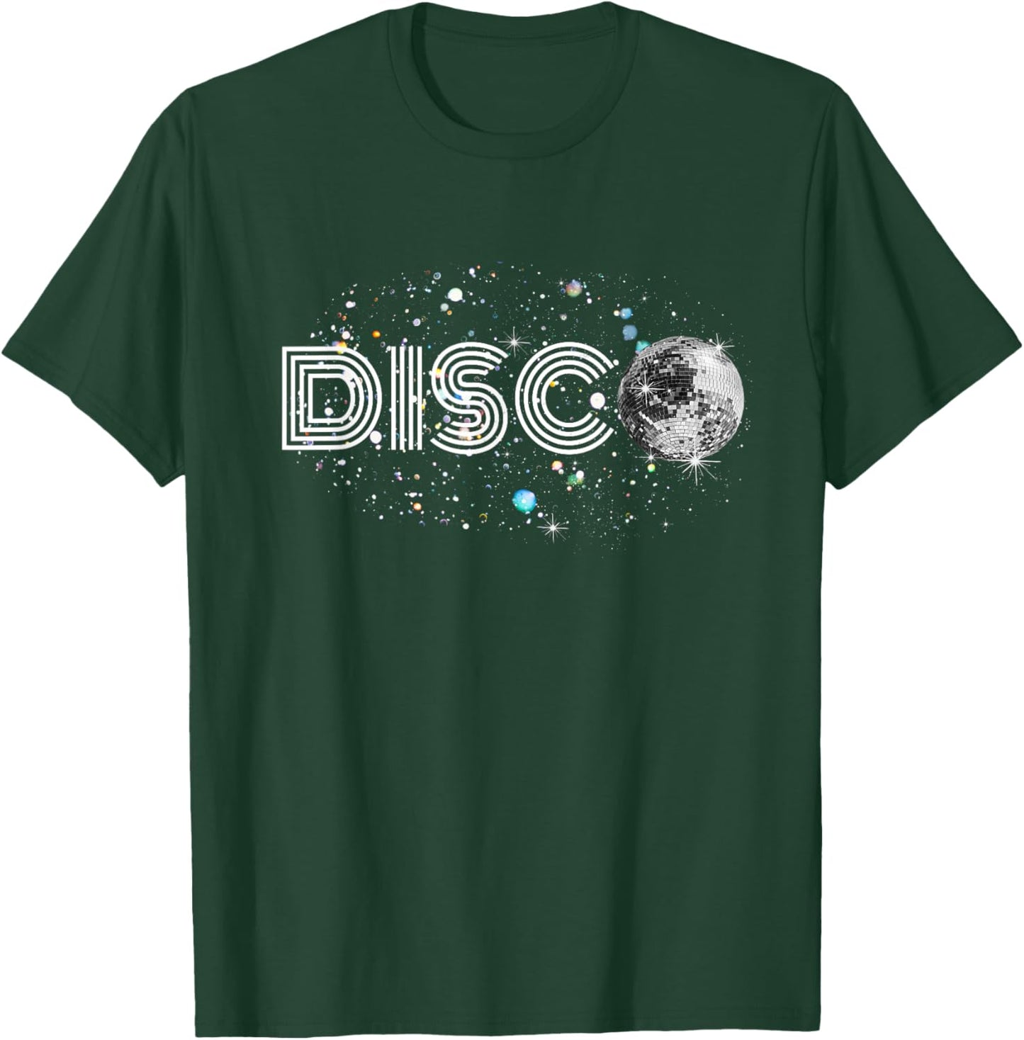 Black And White Disco Ball Club Retro T-Shirt - T-Shirt | Forest
