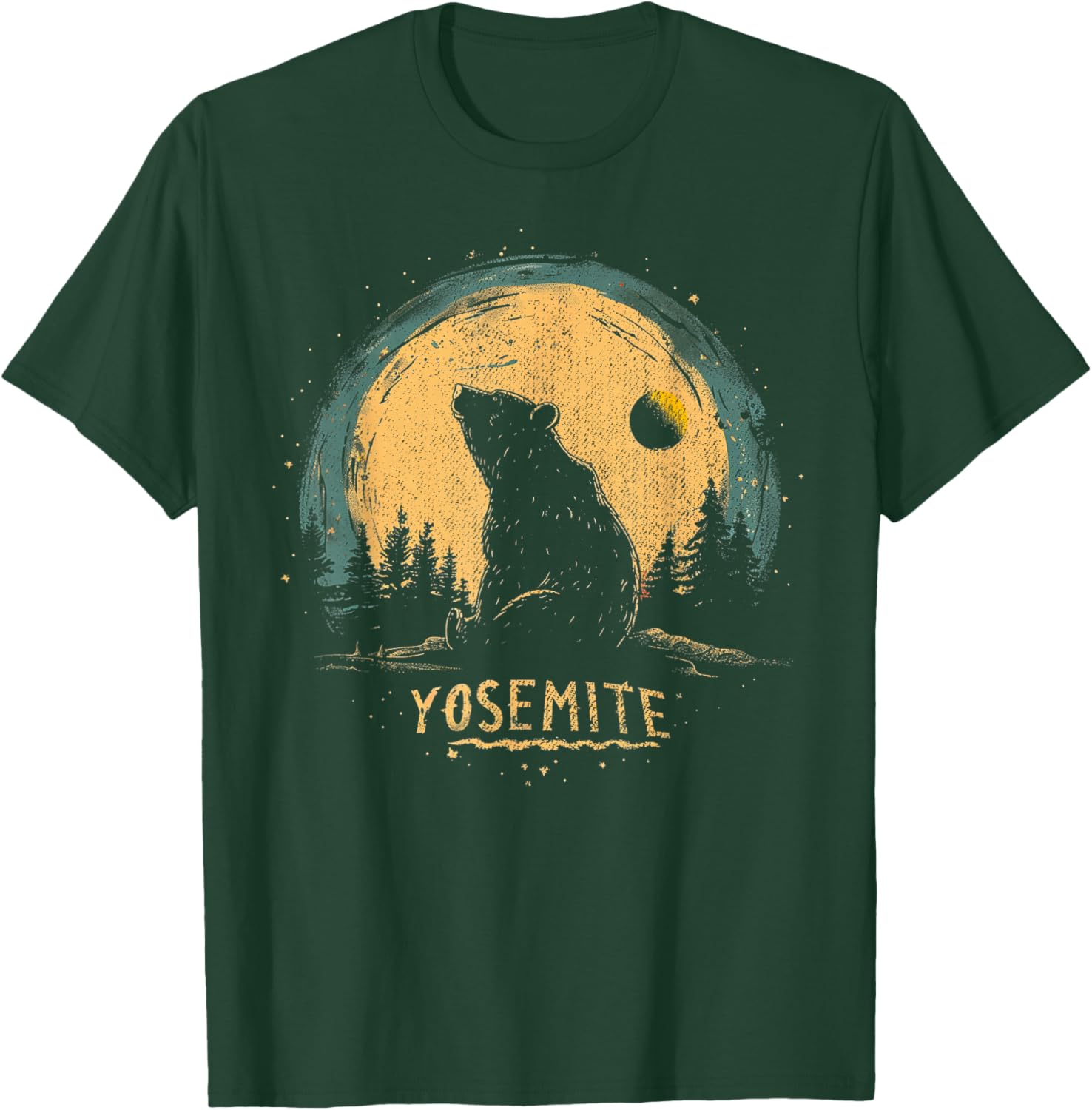 Yosemite - US National Park Vintage Men Women Kids Retro T-Shirt - T-Shirt | Forest