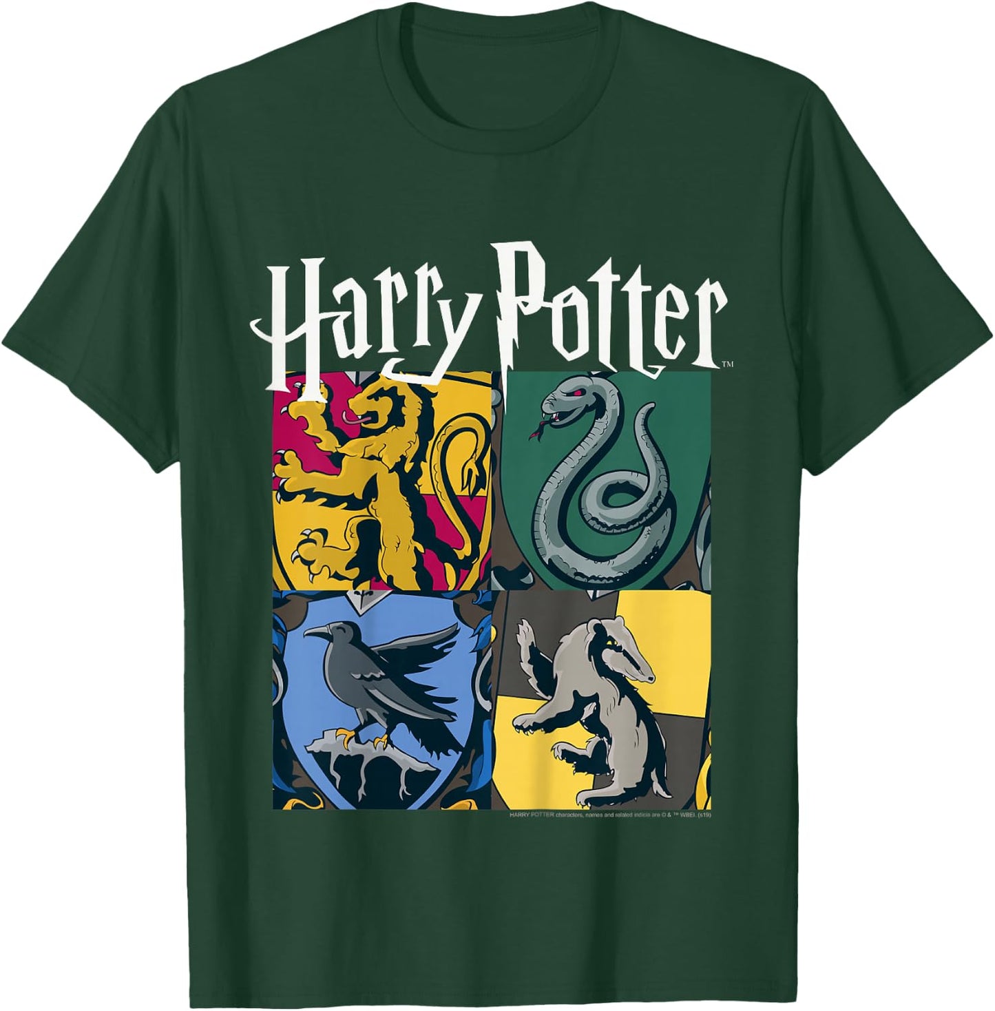 Kids Harry Potter House Crest Panels T-Shirt - T-Shirt | Forest