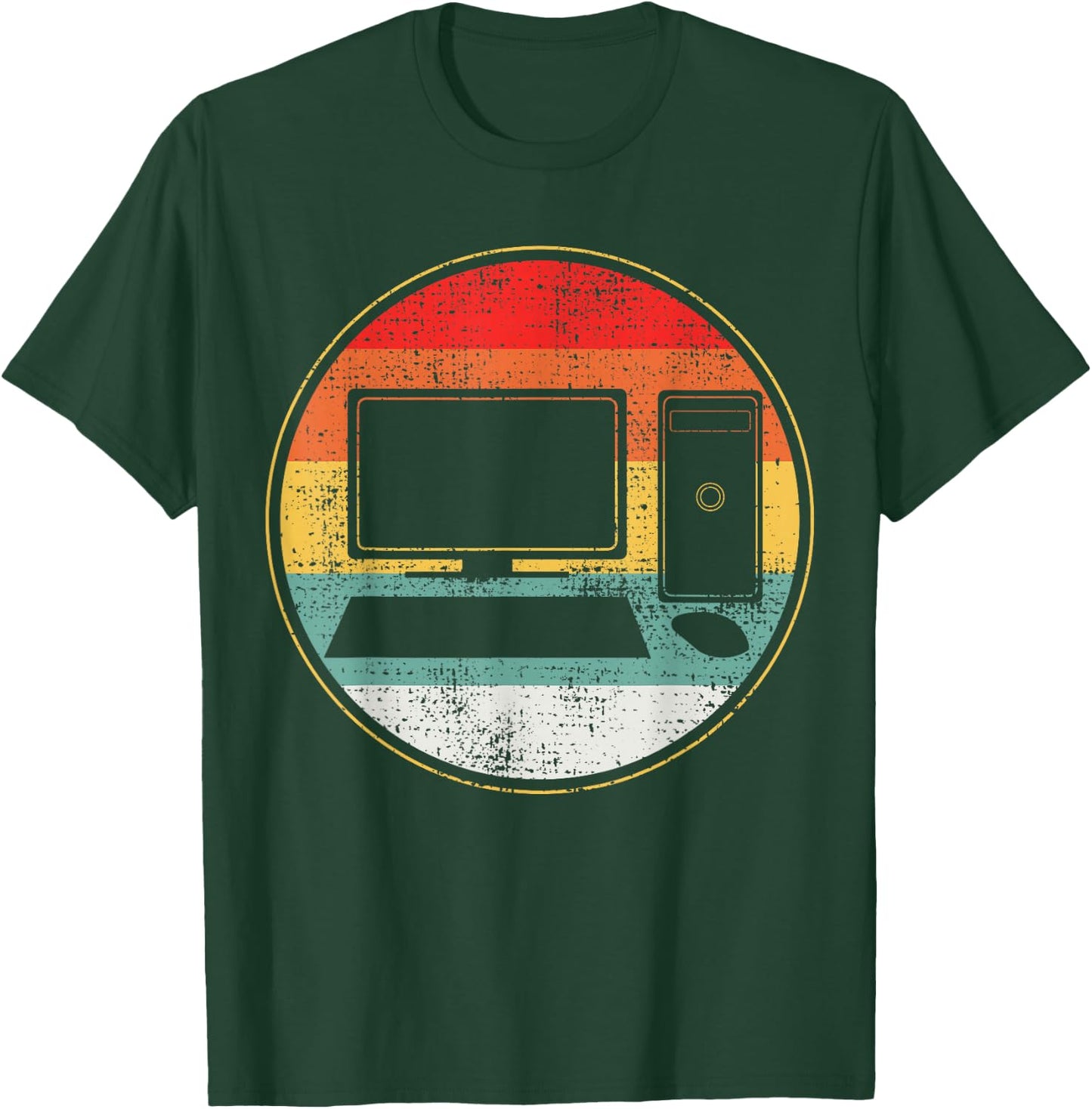 Computer Computer Science IT Support Retro Vintage T-Shirt - T-Shirt | Forest