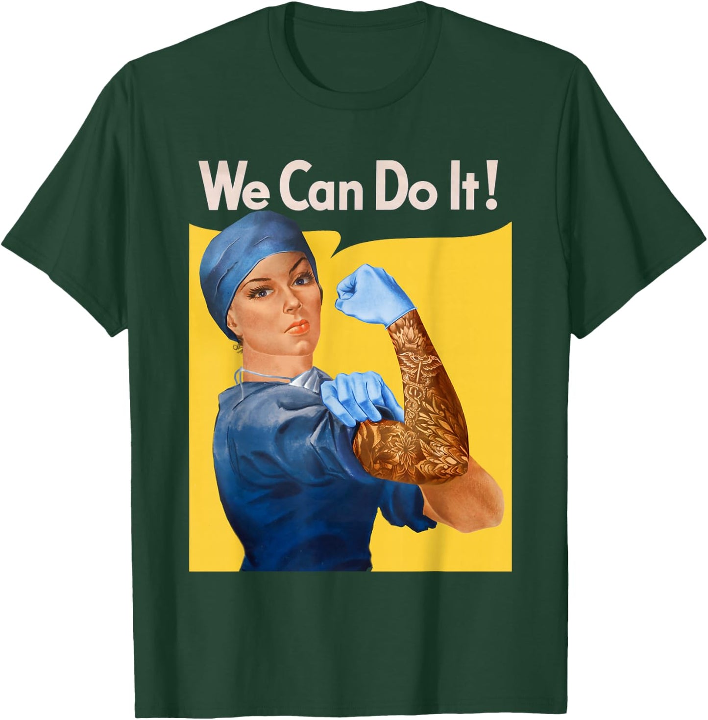 Medical Rosie Nurse Doctor Medicine Feminist T-Shirt - T-Shirt | Forest