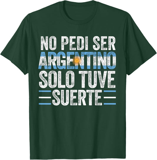 Argentina Argentinian Flag Men Women Camiseta Mujer Hombre T-Shirt - T-Shirt | Forest