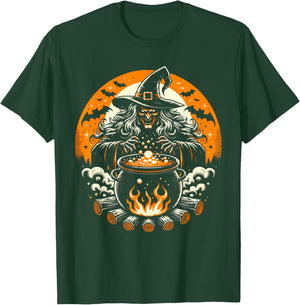 Halloween Witch Lover Spooky Witchy Broom Trick Or Treat T-Shirt - T-Shirt | Forest