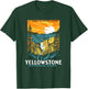 Retro Yellowstone National Park WPA Style Lower Falls T-Shirt - T-Shirt | Forest