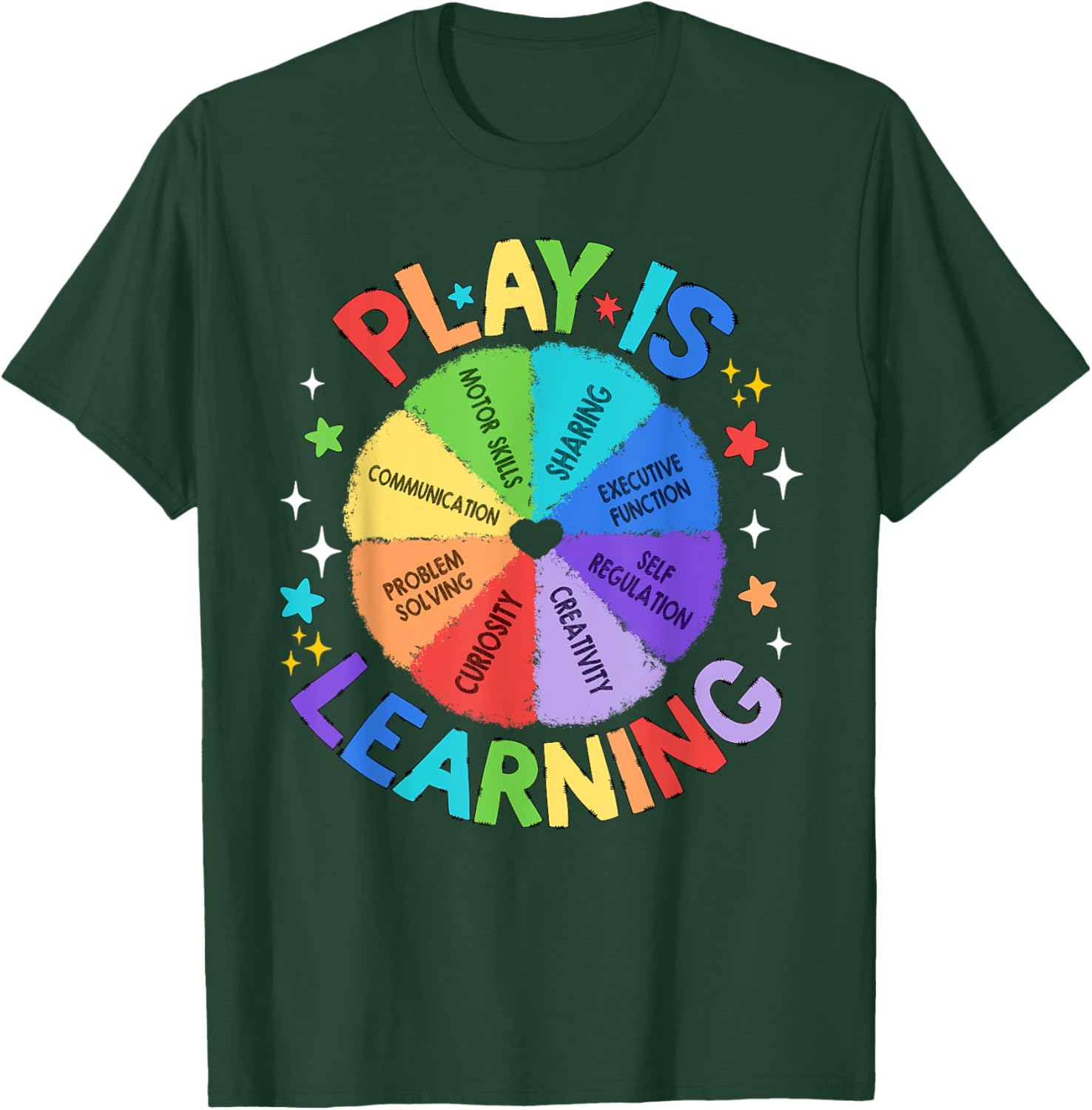 Play Is Learning Teacher Kindergarten Women Kids T-Shirt - T-Shirt | Forest