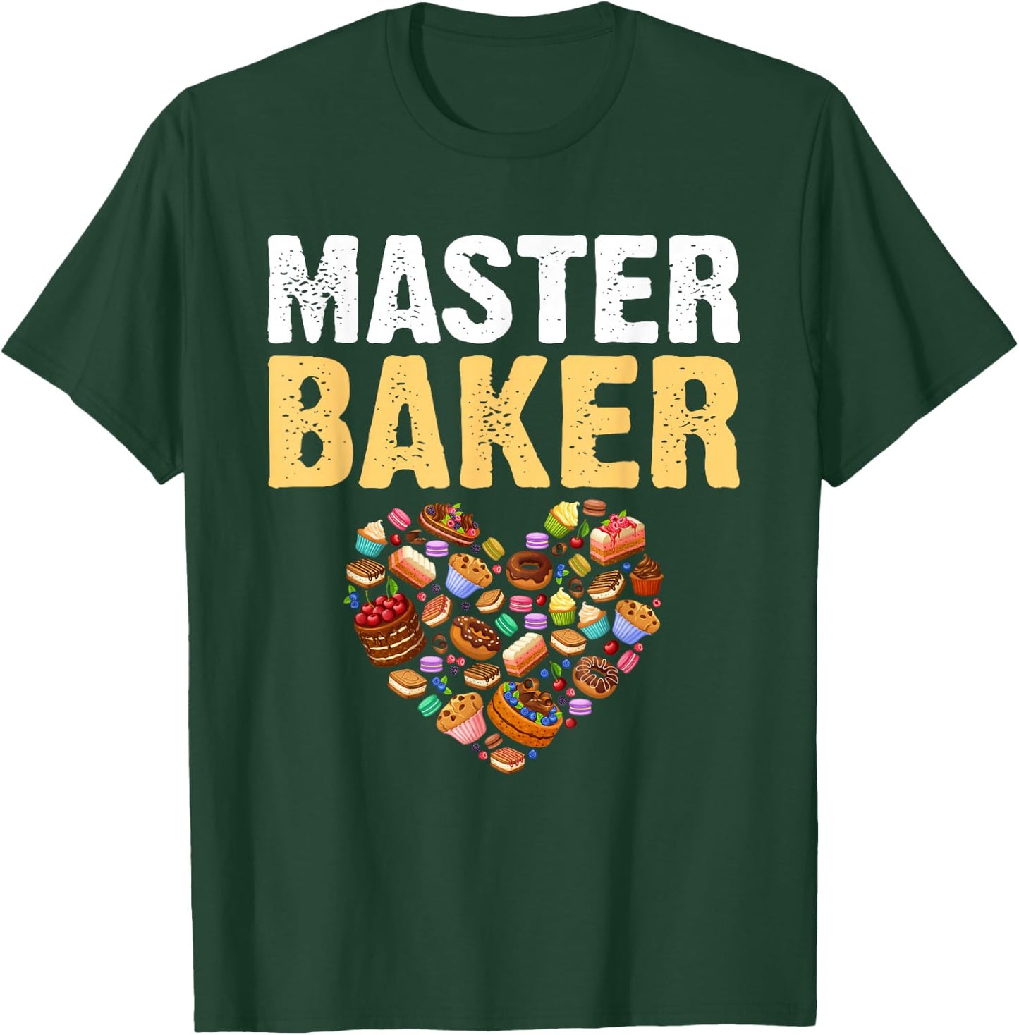 Funny Retro Vintage Baking Master Baker T-Shirt - T-Shirt | Forest