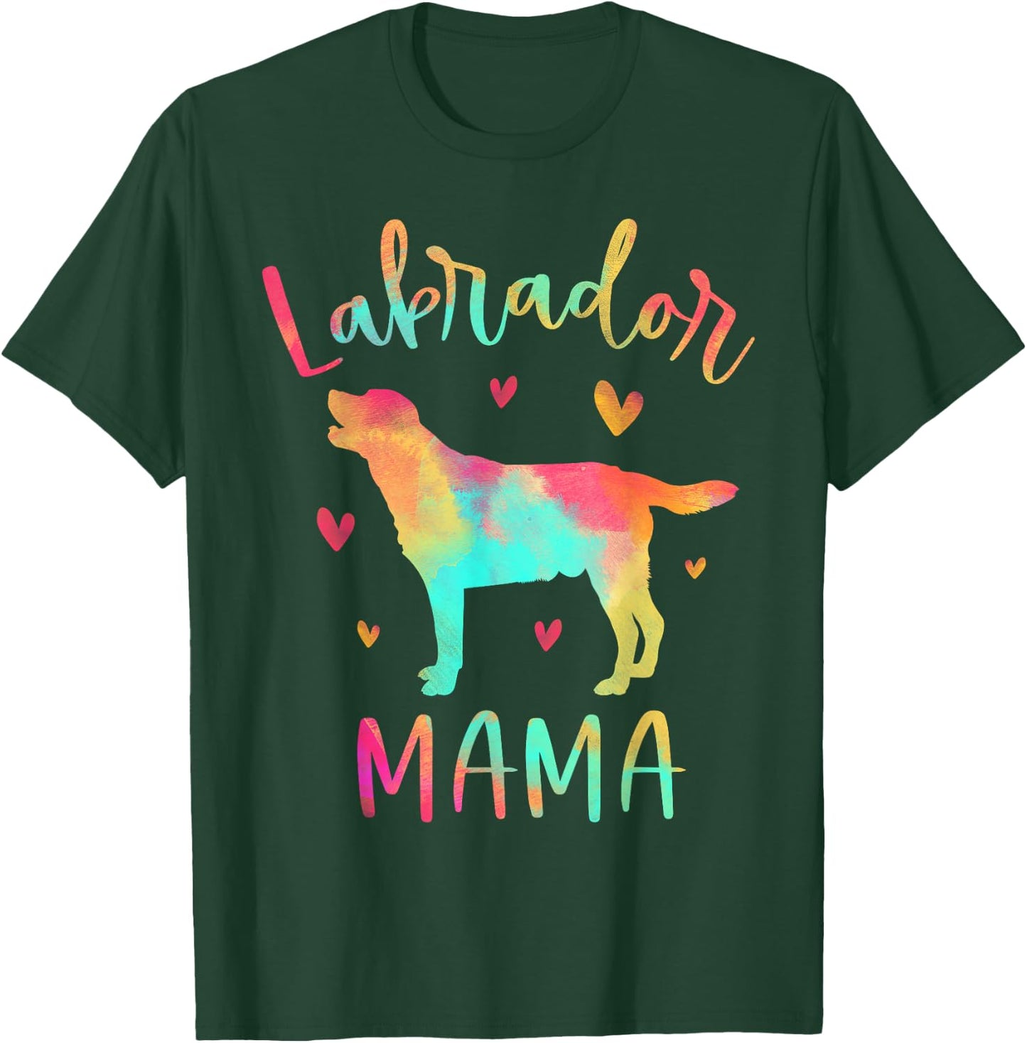 Labrador Mama Colorful Labrador Retriever Gifts Dog Mom T-Shirt - T-Shirt | Forest