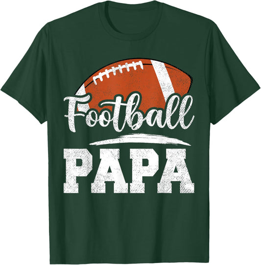 Football Papa Football Player Game Day Father's Day T-Shirt - T-Shirt | Forest