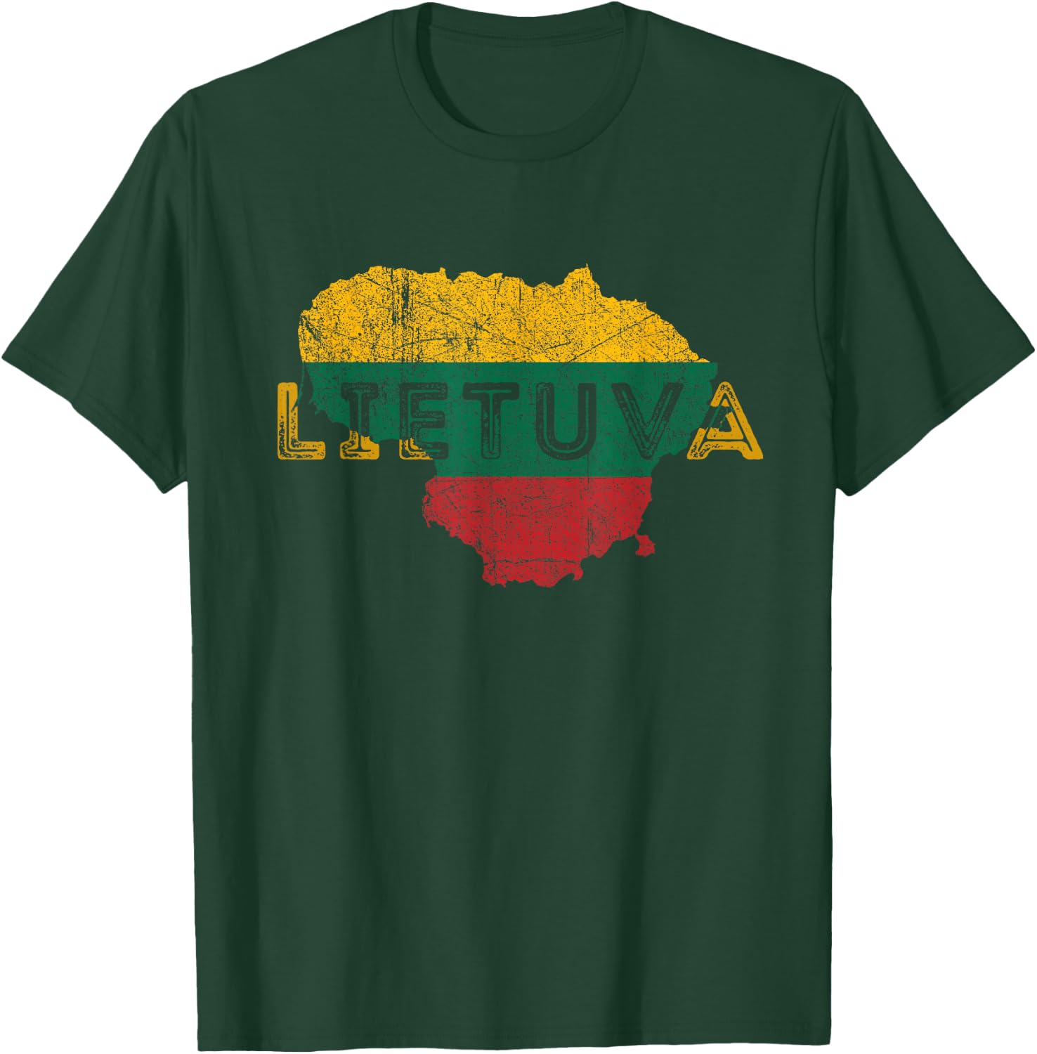 Lithuanian Map and Flag Keepsakes - Lithuania T-Shirt - T-Shirt | Forest