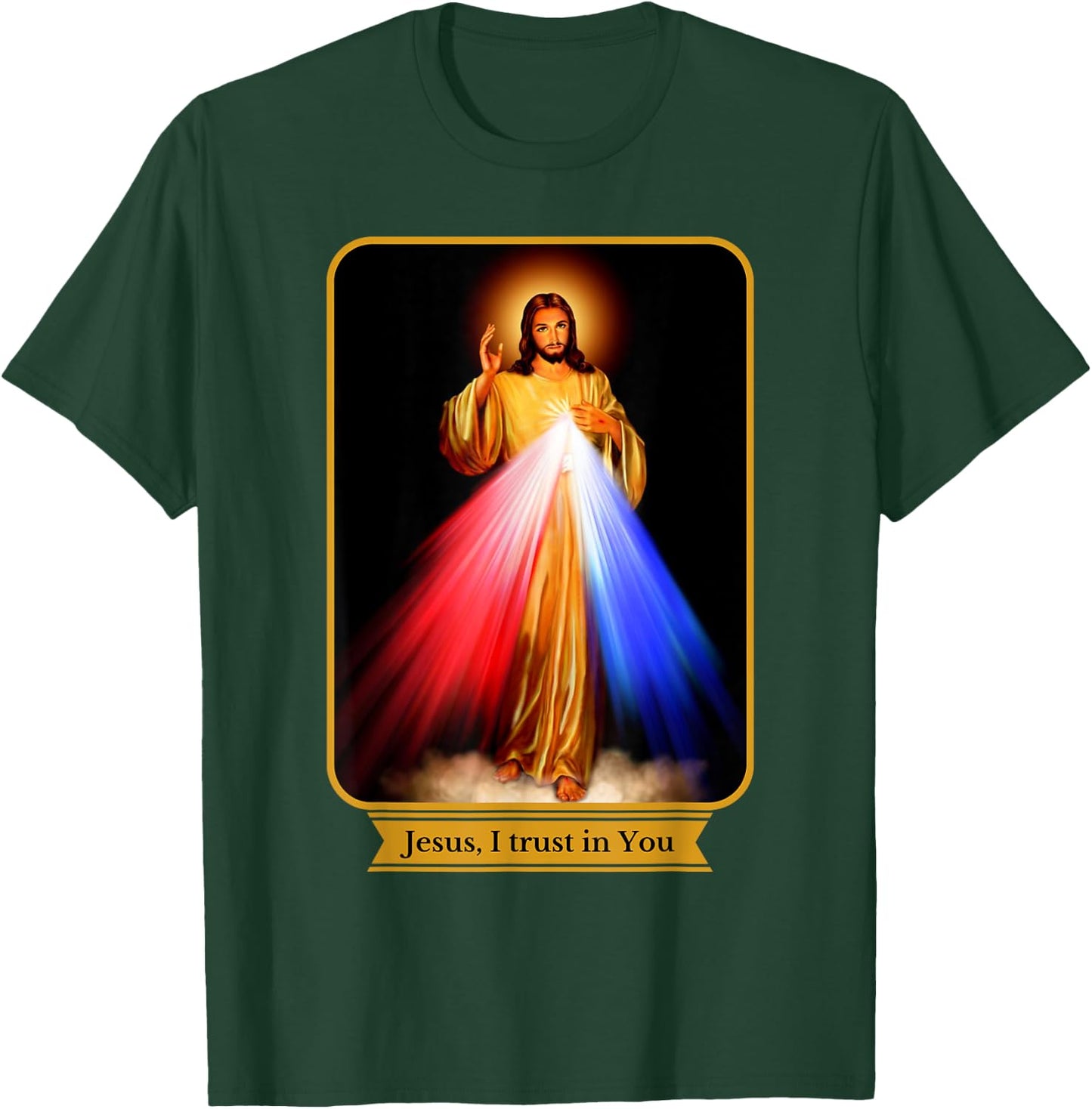 Divine Mercy Jesus I Trust In You Catholic T-Shirt - T-Shirt | Forest