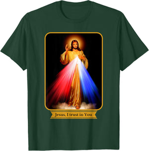 Divine Mercy Jesus I Trust In You Catholic T-Shirt - T-Shirt | Forest