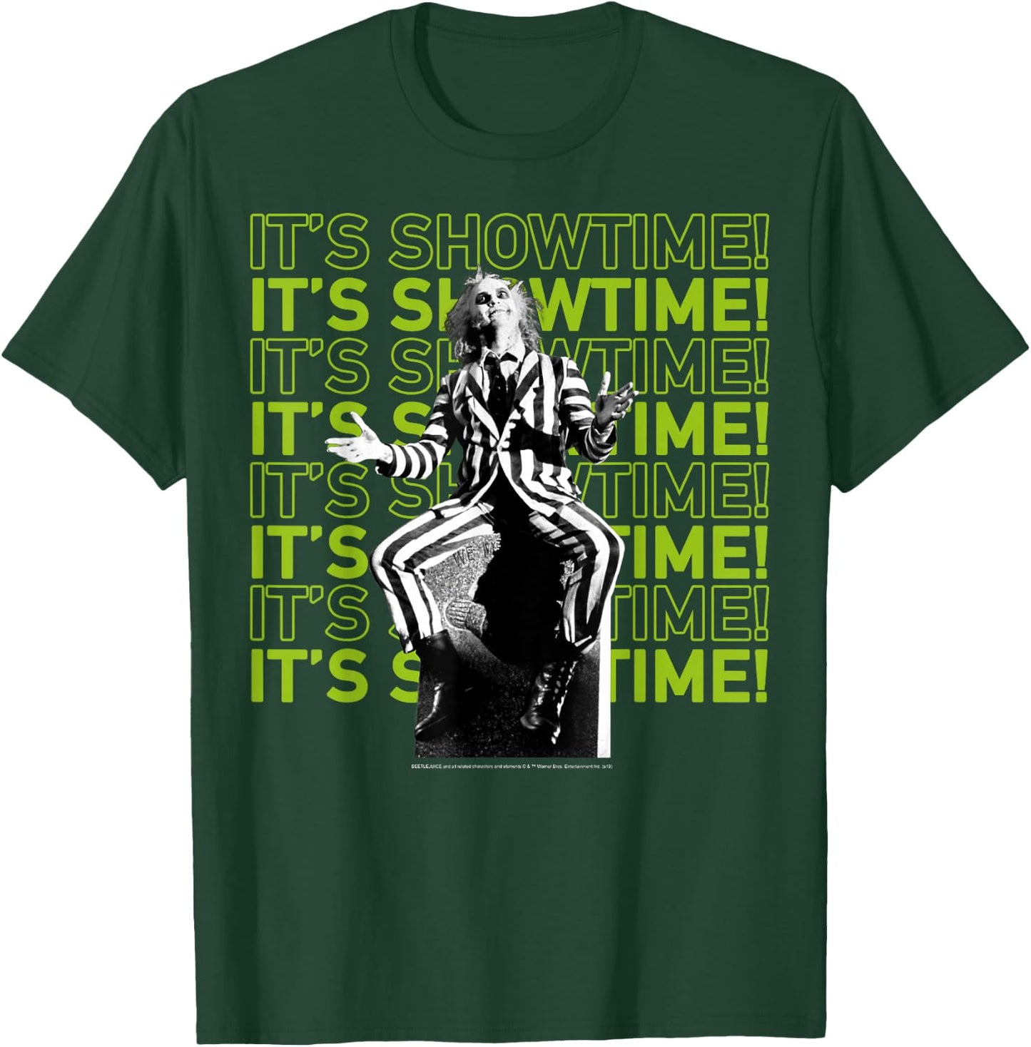 Beetlejuice It's Showtime Text Stack T-Shirt - T-Shirt | Forest