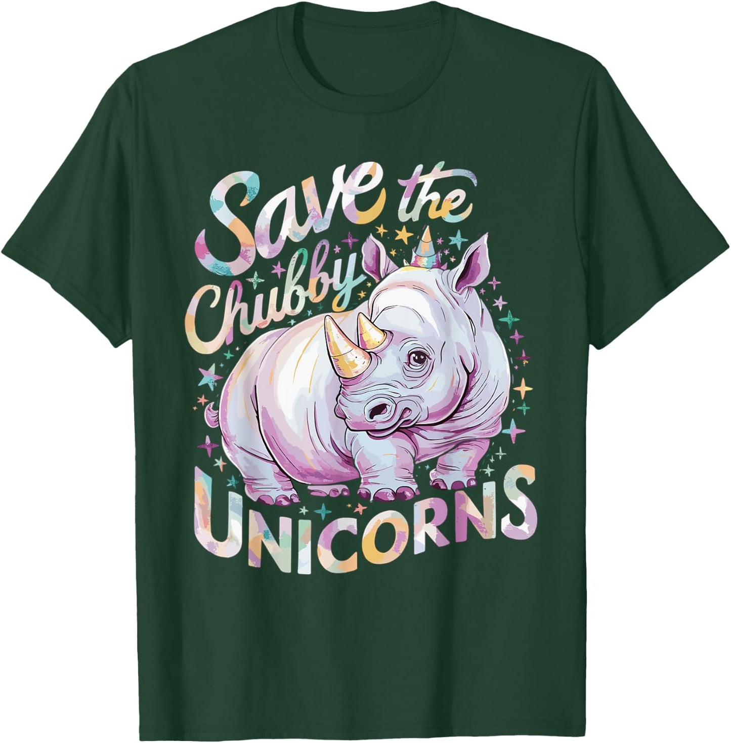Save The Chubby Unicorns T-Shirt - T-Shirt | Forest