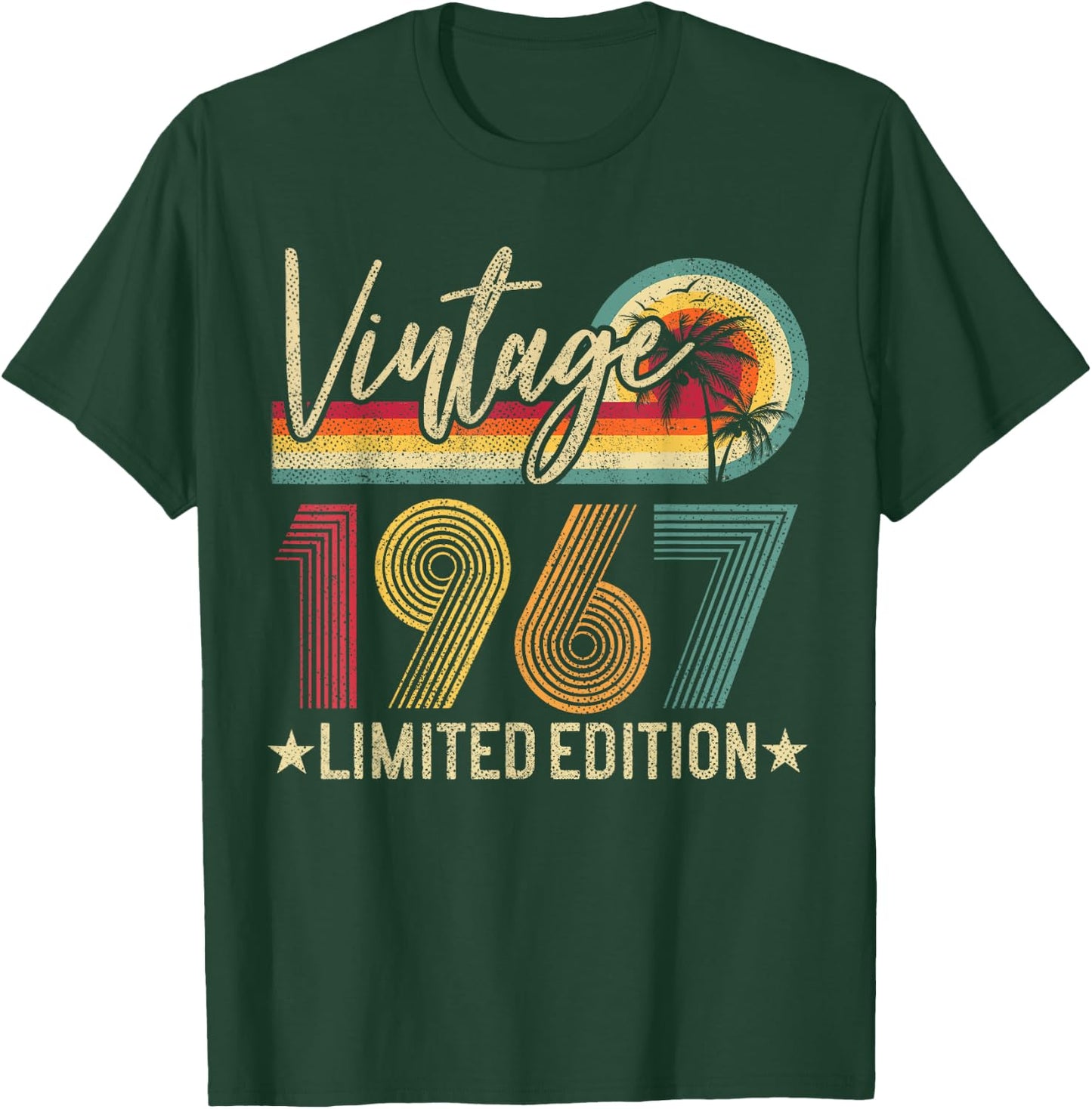 Vintage 1967 58th Birthday Gift 58 Years Old Limited Edition T-Shirt - T-Shirt | Forest