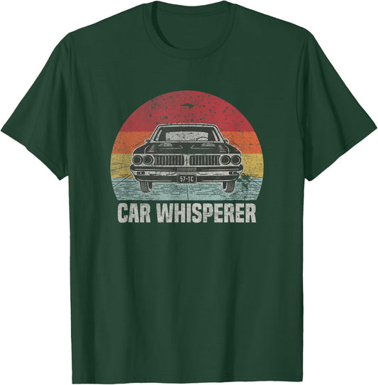 Retro Car Whisperer Gift Car Mechanics T-Shirt - T-Shirt | Forest