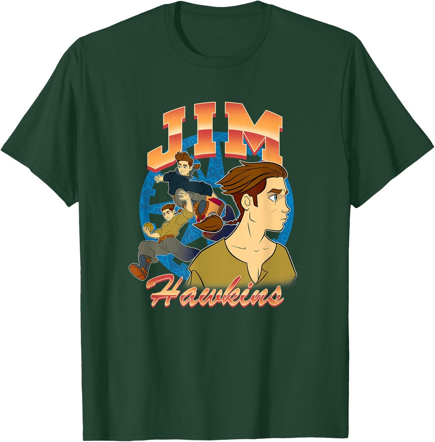 Disney Treasure Planet Jim Hawkins Retro Action Shots T-Shirt - T-Shirt | Forest