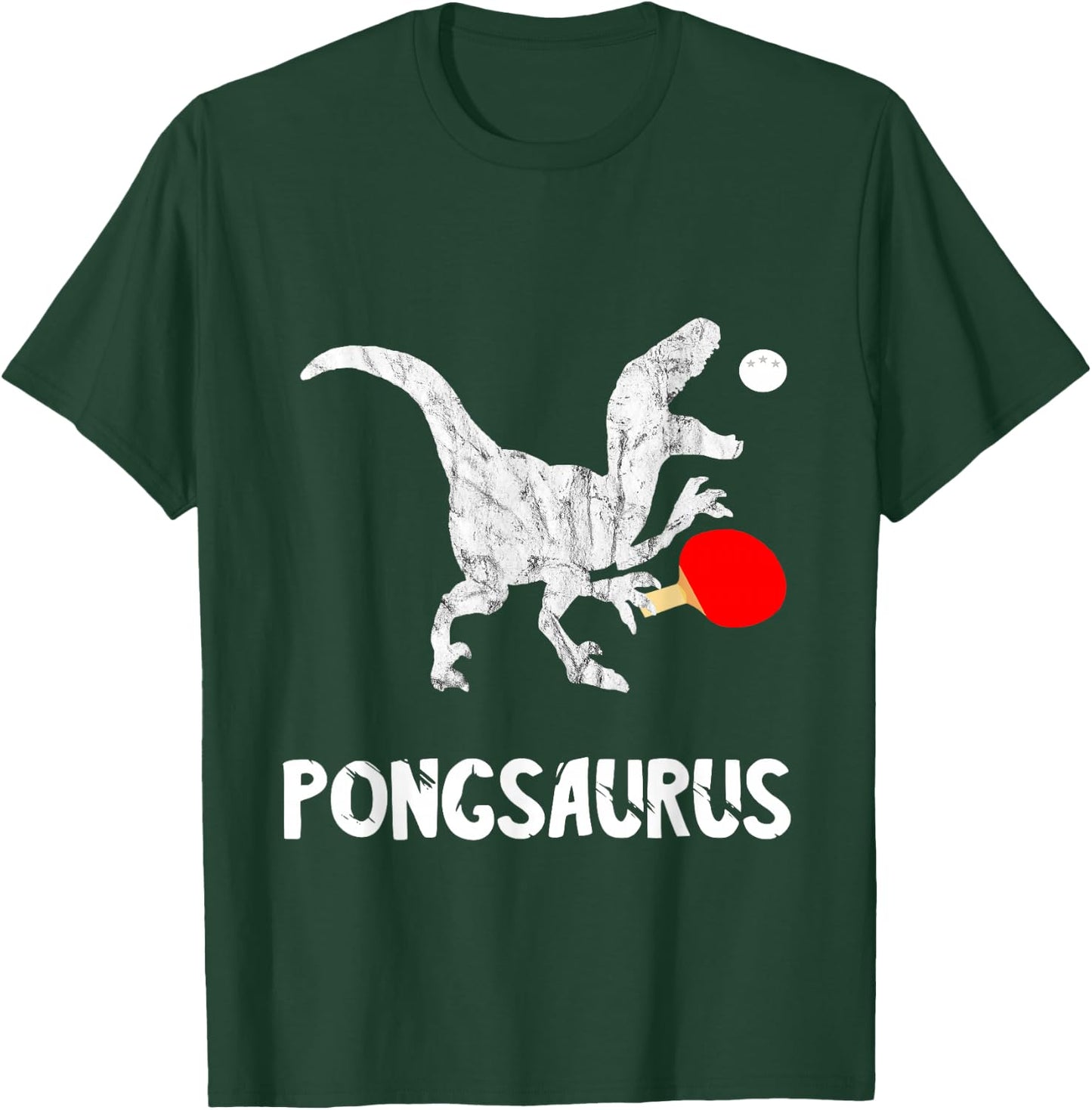Ping Pong Dinosaur Table Tennis Player Table Tennis T-Rex T-Shirt - T-Shirt | Forest