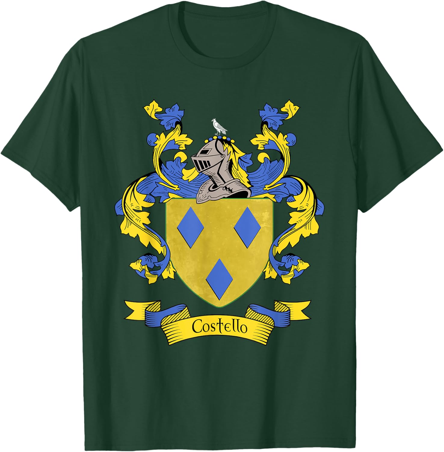 Costello Coat of Arms | Costello Surname Family Crest T-Shirt - T-Shirt | Forest