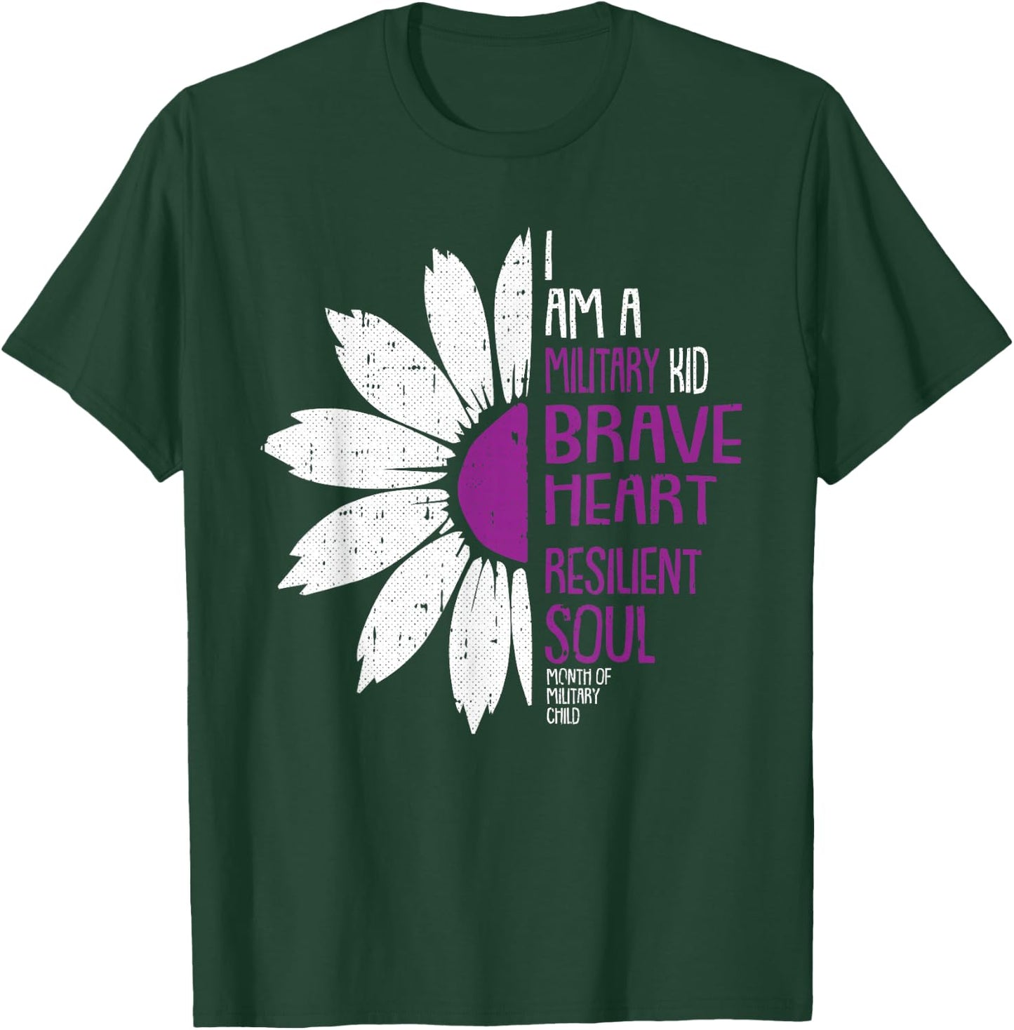 Im A Military Kid Month Of The Military Child Army Soldier T-Shirt - T-Shirt | Forest