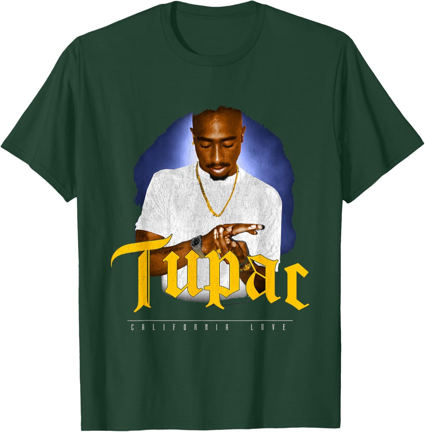 Official Tupac 247 Hands Down Logo T-Shirt - T-Shirt | Forest
