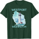 Westport Washington Souvenir Lighthouse T-Shirt - T-Shirt | Forest