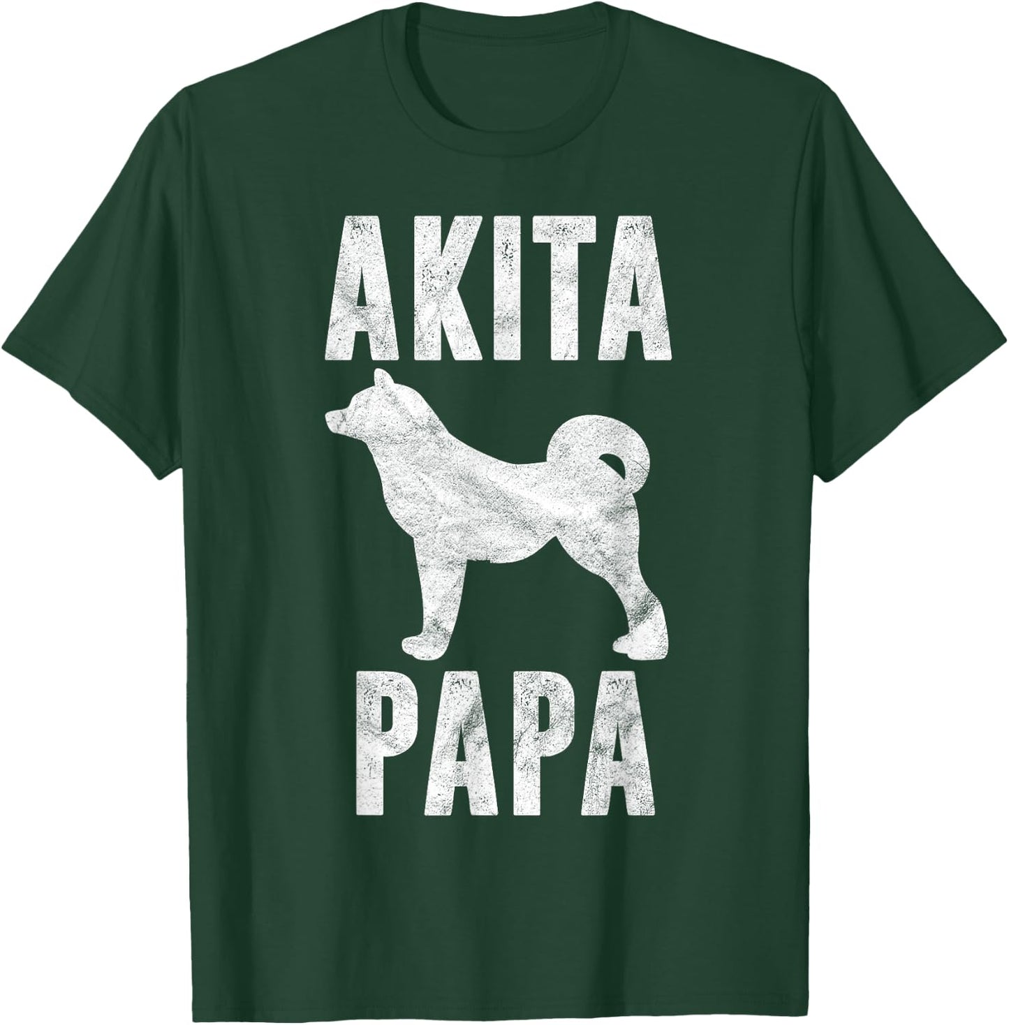 Vintage Akita Dad Gift Akita Father Dog Papa Pet Lover T-Shirt - T-Shirt | Forest