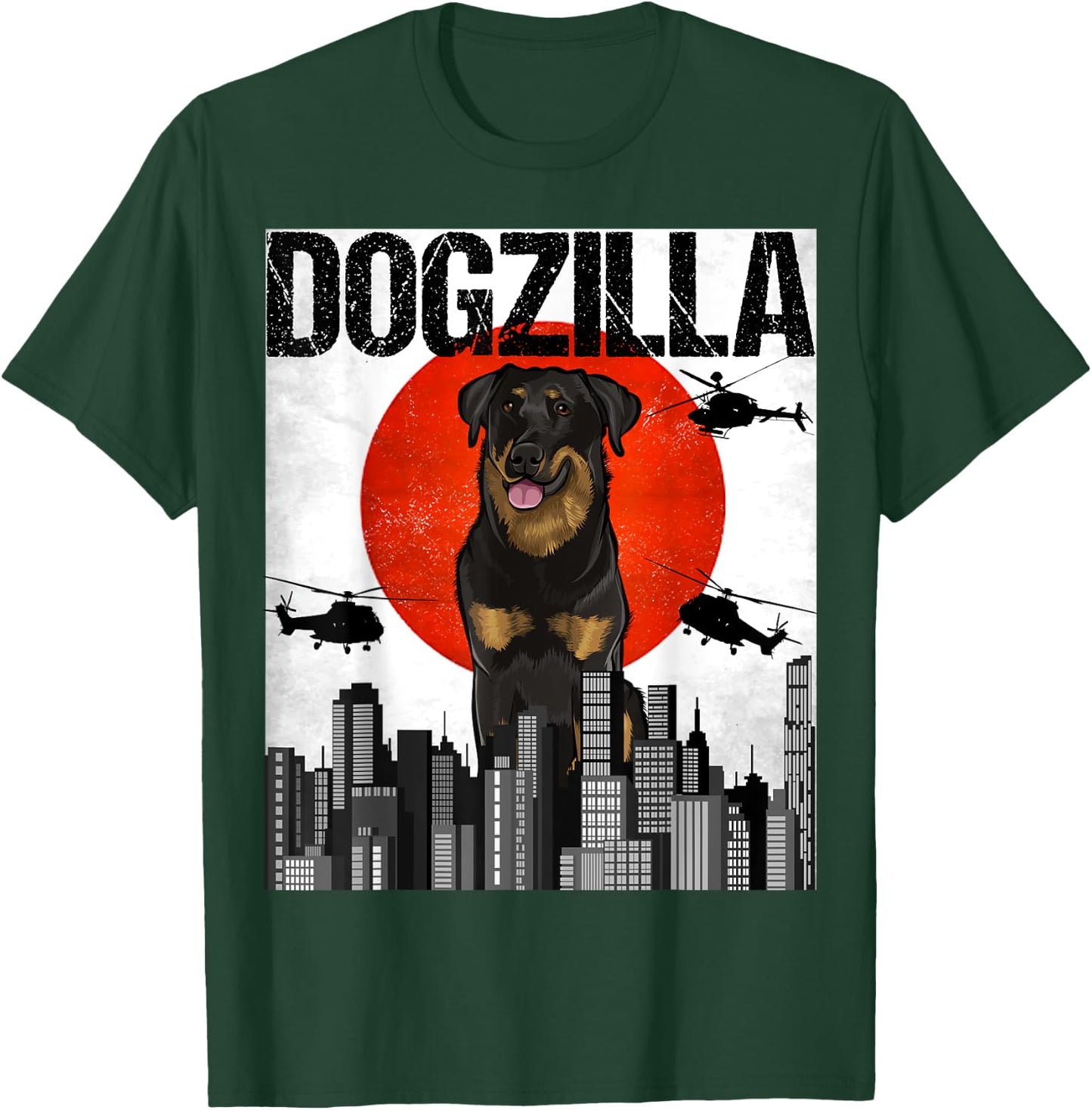 Funny Vintage Japanese Dogzilla Beauceron T-Shirt - T-Shirt | Forest