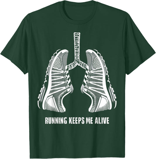Running Keeps Me Alive T-Shirt - T-Shirt | Forest