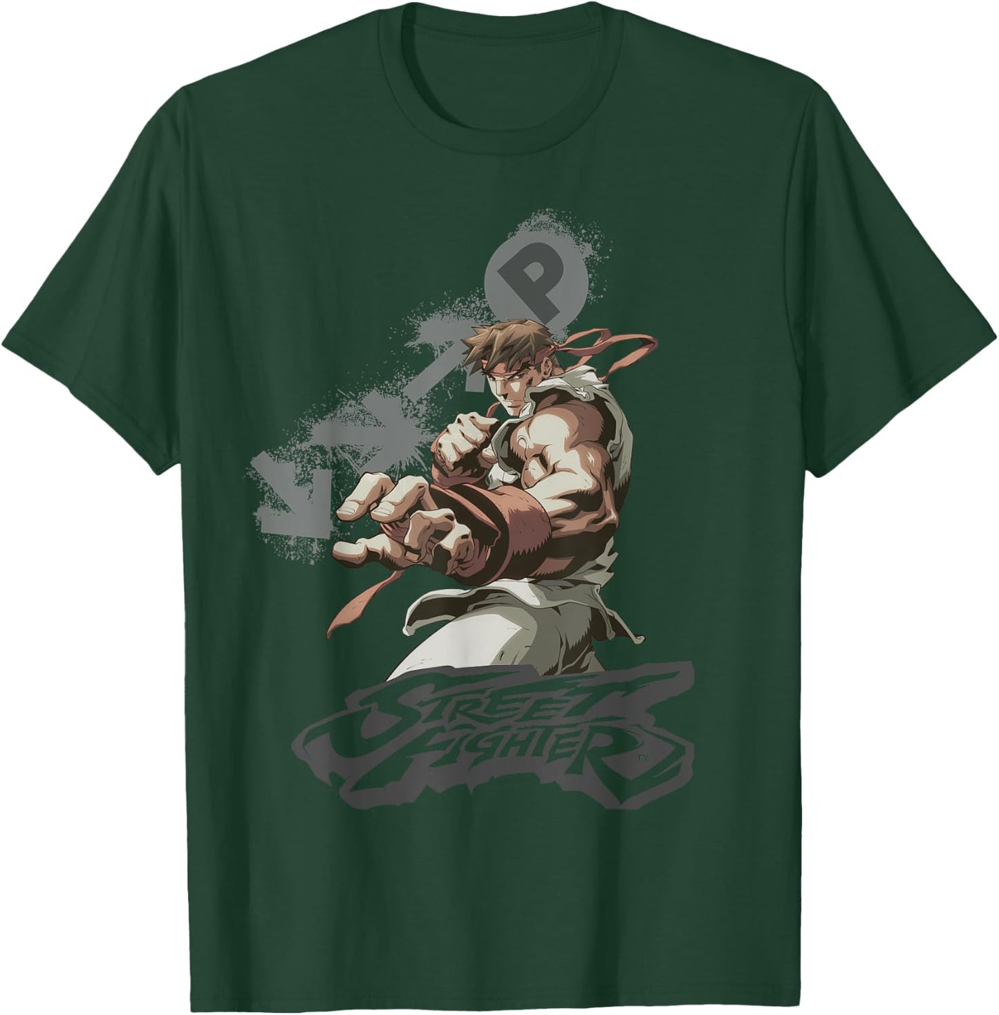 Street Fighter Ryu Portrait Fireball Epic Showdown Gamer T-Shirt - T-Shirt | Forest