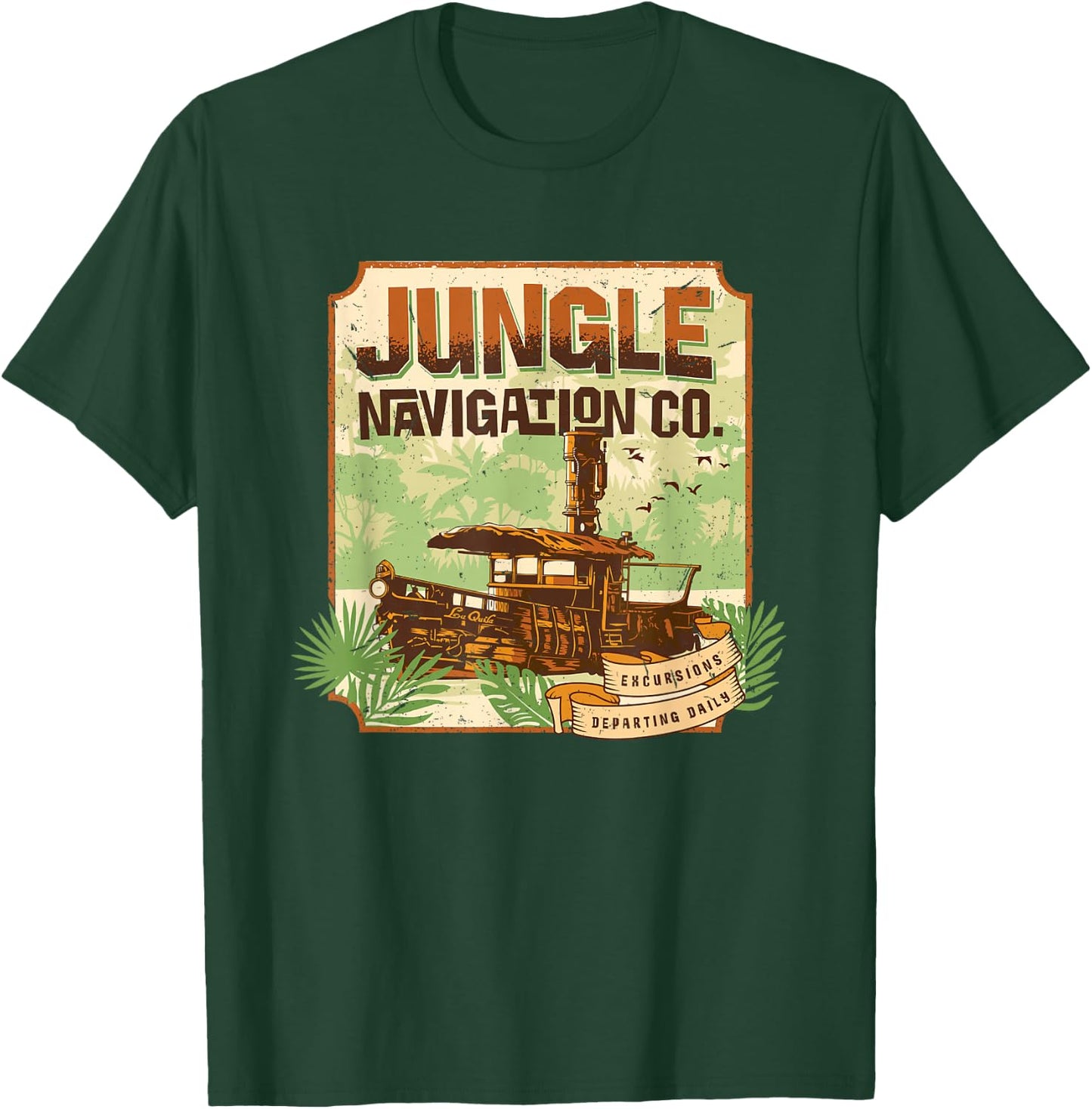 Disney Jungle Cruise Excursions Departing Daily Small T-Shirt - T-Shirt | Forest