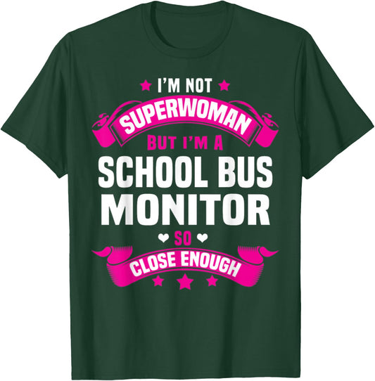 School Bus Monitor T-Shirt - T-Shirt | Forest