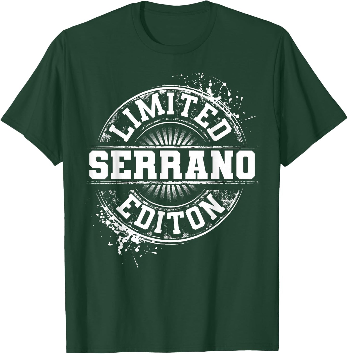 SERRANO Funny Surname Family Tree Birthday Reunion Gift T-Shirt - T-Shirt | Forest