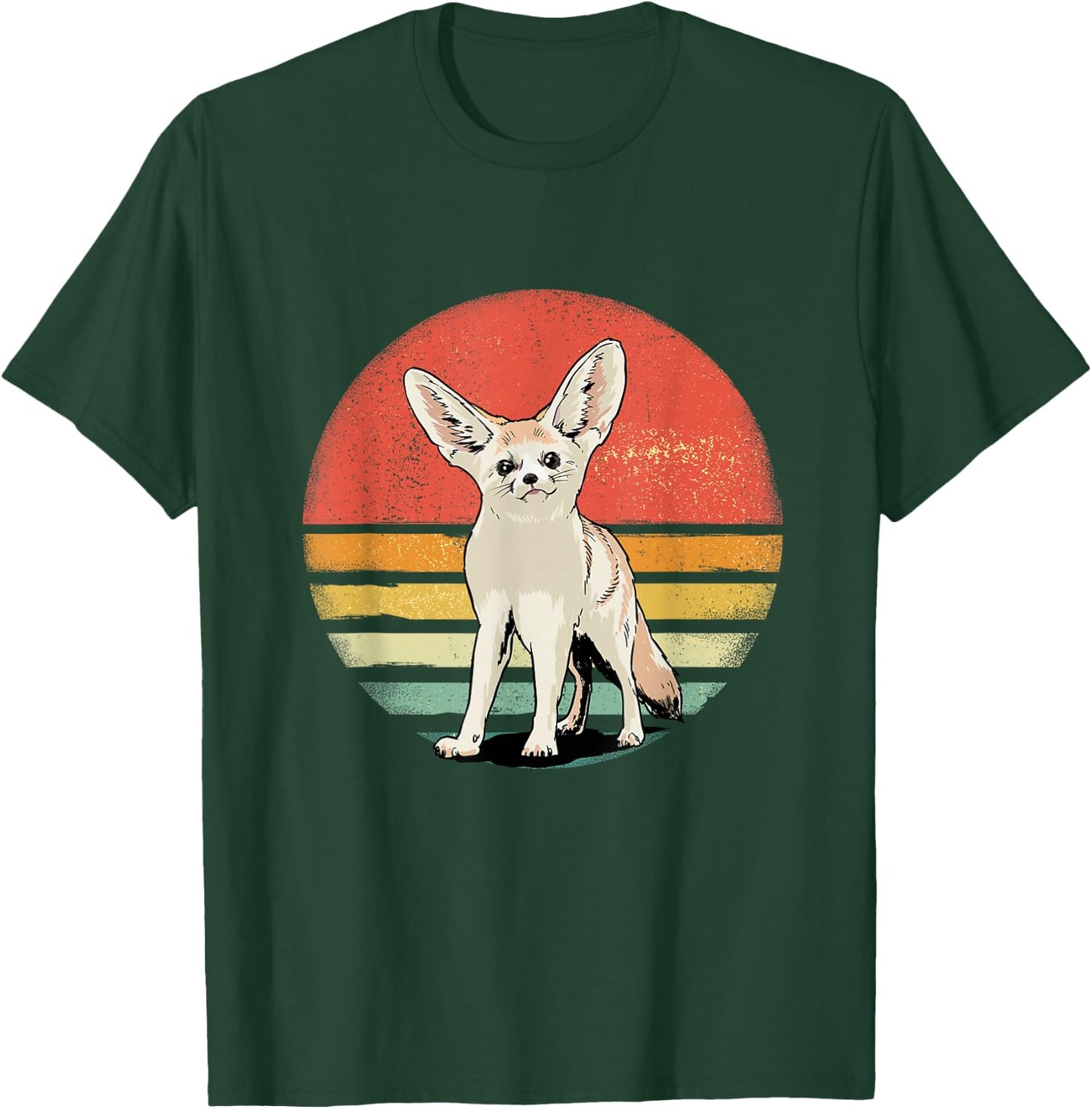 Fennec Fox Shirt Retro Style Animal Zoo African Animal Lover T-Shirt - T-Shirt | Forest