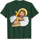 Food Lover Jesus Pizza Funny God Christ Snack Christian Gift T-Shirt - T-Shirt | Forest